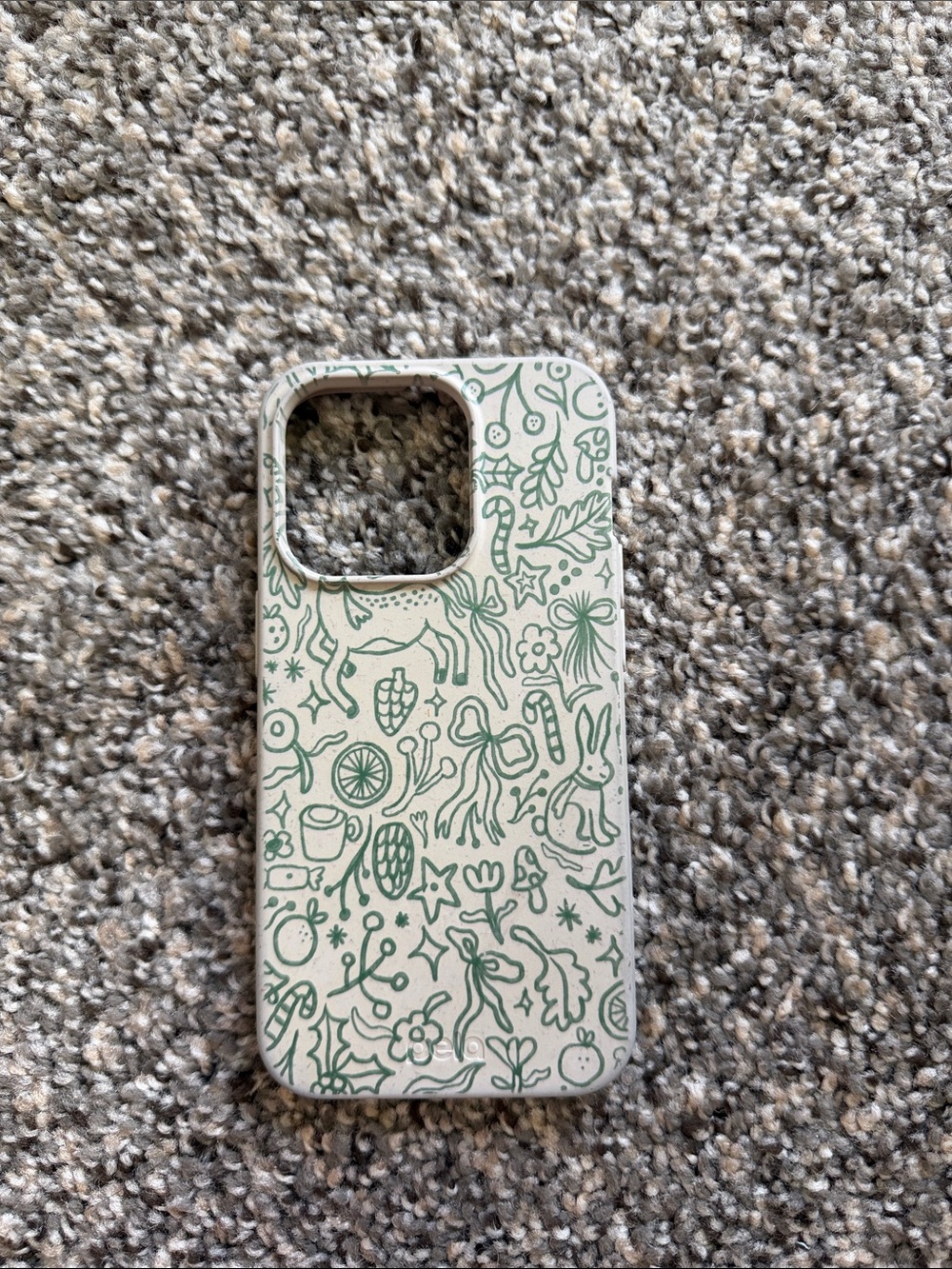 iPhone 14 pro Pela Case with magsafe insert. Winter wonderland. Gently used.